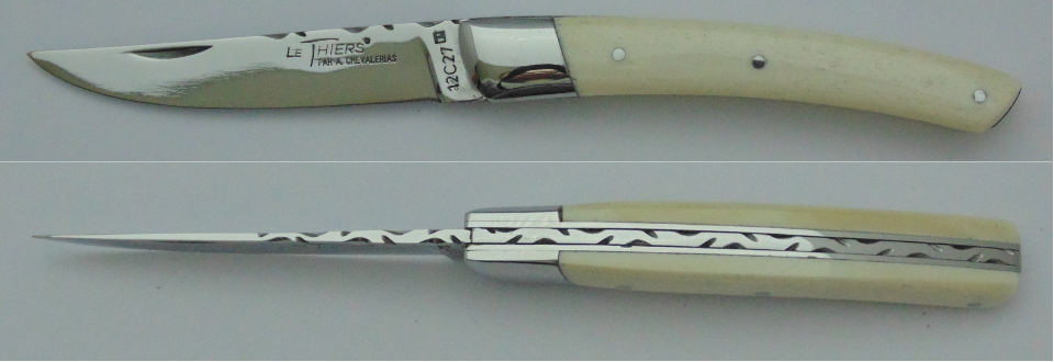 Couteau le Thiers 0s 9cm 20913-20 Coutellerie Chevalerias Thiers