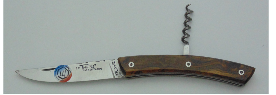 Couteau le Thiers pistachier 11cm tir bouchon 21128-14 Coutellerie Chevalerias Thiers