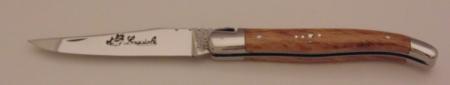Couteau le Laguiole chêne vert 10cm 2 mitres inox 11014-06 Coutellerie Chevalerias Thiers