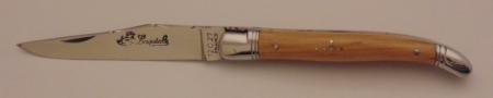 Couteau le Laguiole olivier 11cm 2 mitres inox 11114-11 Coutellerie Chevalerias Thiers