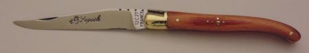 Couteau le Laguiole bois de rose 10cm 1 mitre laiton 11011-04 Coutellerie Chevalerias Thiers