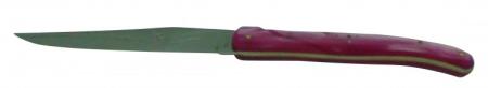 Couteau le Laguiole table plein manche premier prix rose 18010-54 Coutellerie Chevalerias Thiers